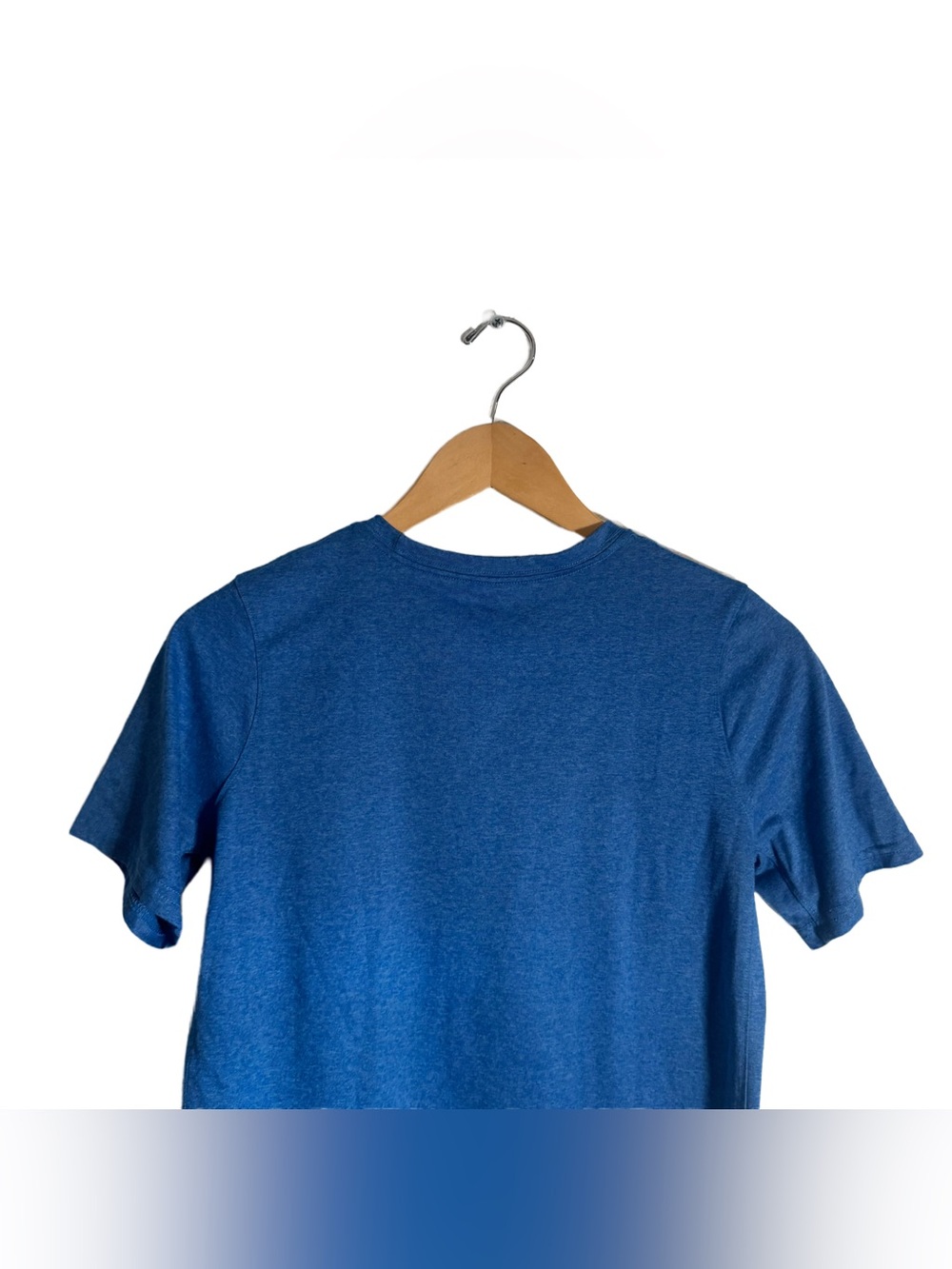 Nike Youth T-Shirt Size XL Swoosh Logo Just Do It Blue Crewneck Tee Athletic - Picture 4 of 5